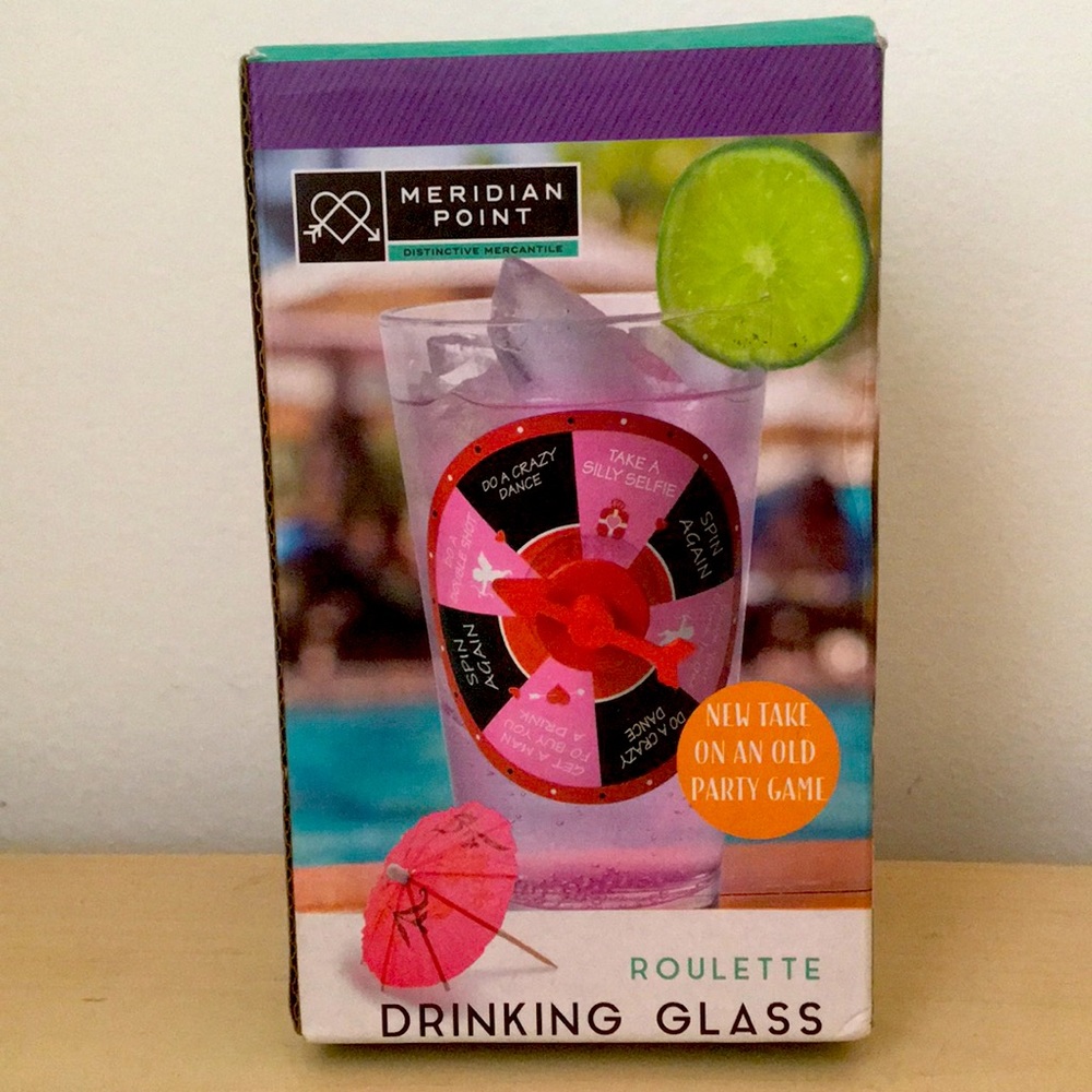 Roulette 16oz drinking glass